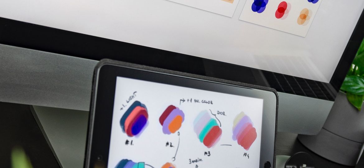 branding colors on computer and ipad